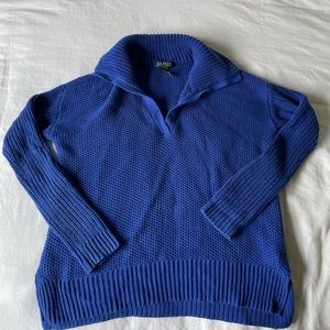 Cobalt Blue Ralph Lauren Collared Sweater in perfect condition size small